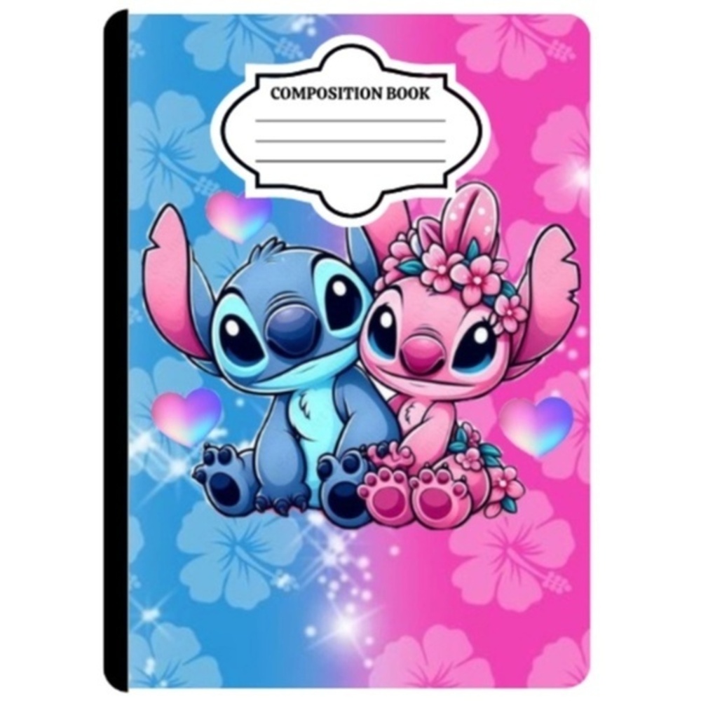 Handmade Stitch and Angel Composition Notebook